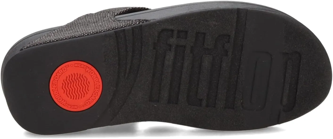 FitFlop Women's Lulu Glitz-Canvas Toe-Post Sandals Wedge