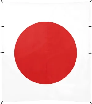 Flag Japan Illustration Beach Cabana Tent UPF50 Water-Resistant Large Sun Shelter with Sand Shovel for Camping Trips, Fishing, Backyard Fun or Picnics