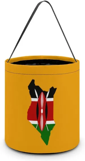 Flag Map of Kenya Halloween Easter Trick Or Treat Bags for Candy Funny Candy Bucket Tote Bag Reusable Gift Bags