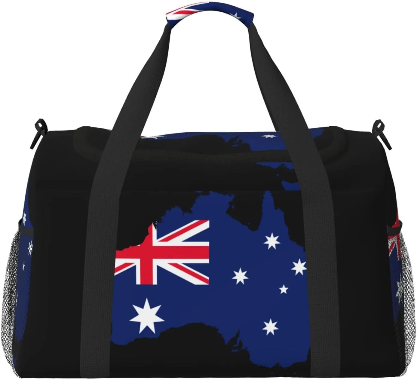 Flag Of Australia Map Travel Duffel Bag Large Foldable Waterproof Overnight Bag For Beach Swim Bags Pool Sports Gym