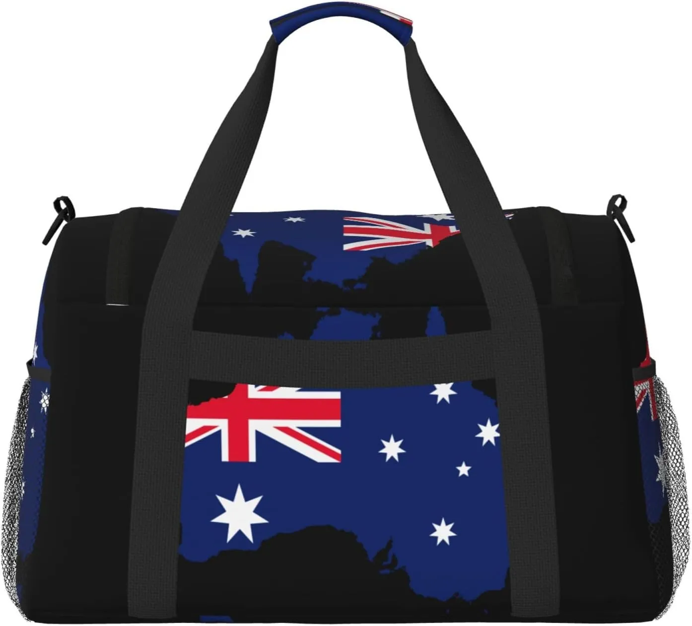 Flag Of Australia Map Travel Duffel Bag Large Foldable Waterproof Overnight Bag For Beach Swim Bags Pool Sports Gym