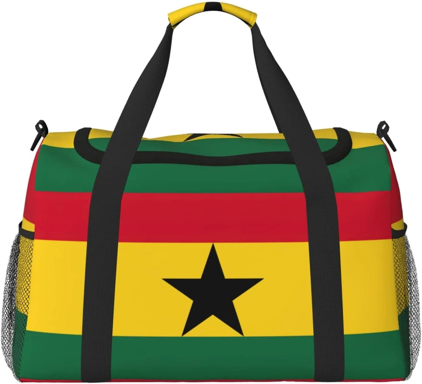 Flag Of Ghana Foldable Travel Duffel Bag Tote Carry On Luggage Bag For Weekend Getaways, For Spontaneous Trips