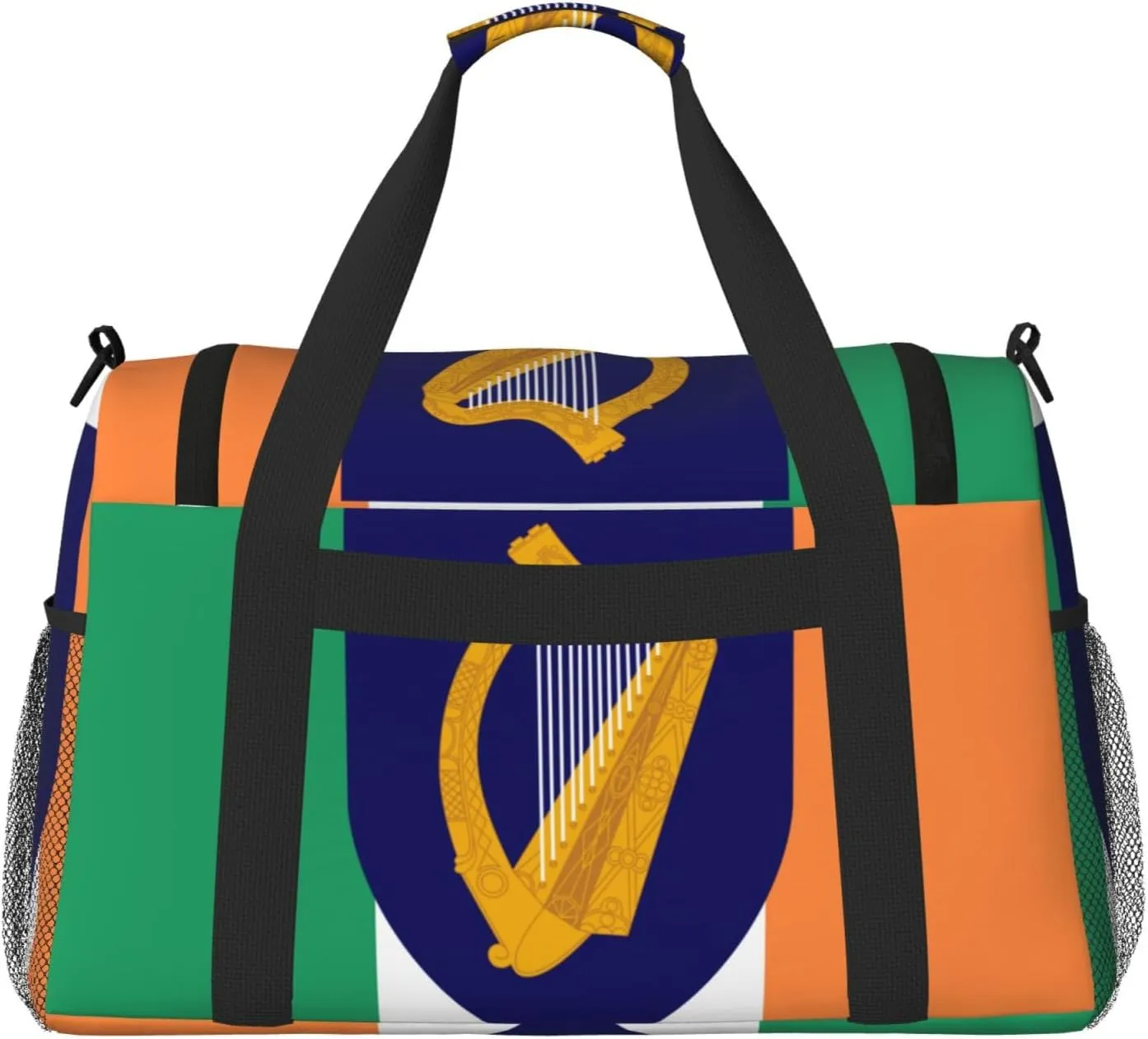 Flag Of Ireland Travel Duffel Bag Large Foldable Waterproof Overnight Bag For Beach Swim Bags Pool Sports Gym