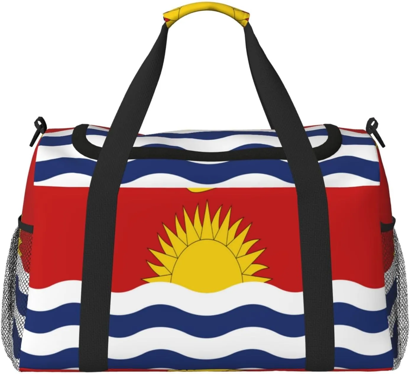 Flag Of Kiribati Travel Duffel Bag Large Foldable Waterproof Overnight Bag For Beach Swim Bags Pool Sports Gym