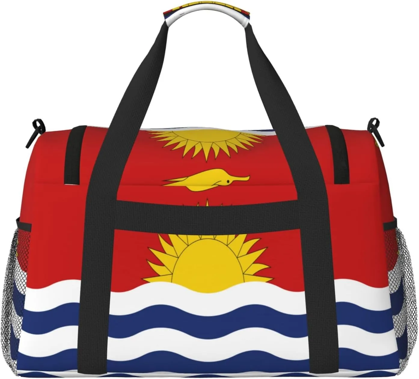 Flag Of Kiribati Travel Duffel Bag Large Foldable Waterproof Overnight Bag For Beach Swim Bags Pool Sports Gym