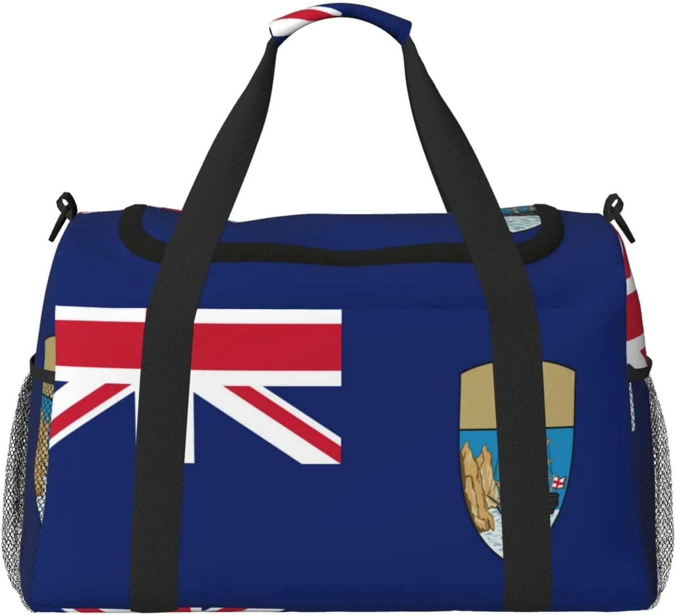 Flag Of Saint Helena Travel Duffel Bag Large Foldable Waterproof Overnight Bag For Beach Swim Bags Pool Sports Gym