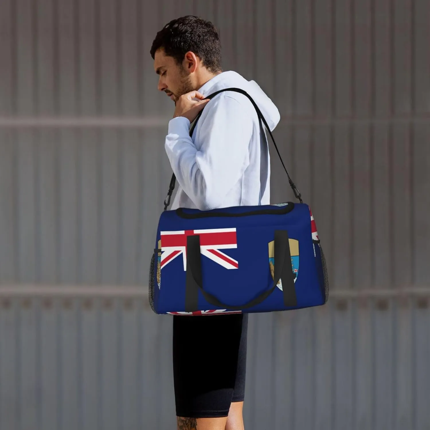 Flag Of Saint Helena Travel Duffel Bag Large Foldable Waterproof Overnight Bag For Beach Swim Bags Pool Sports Gym