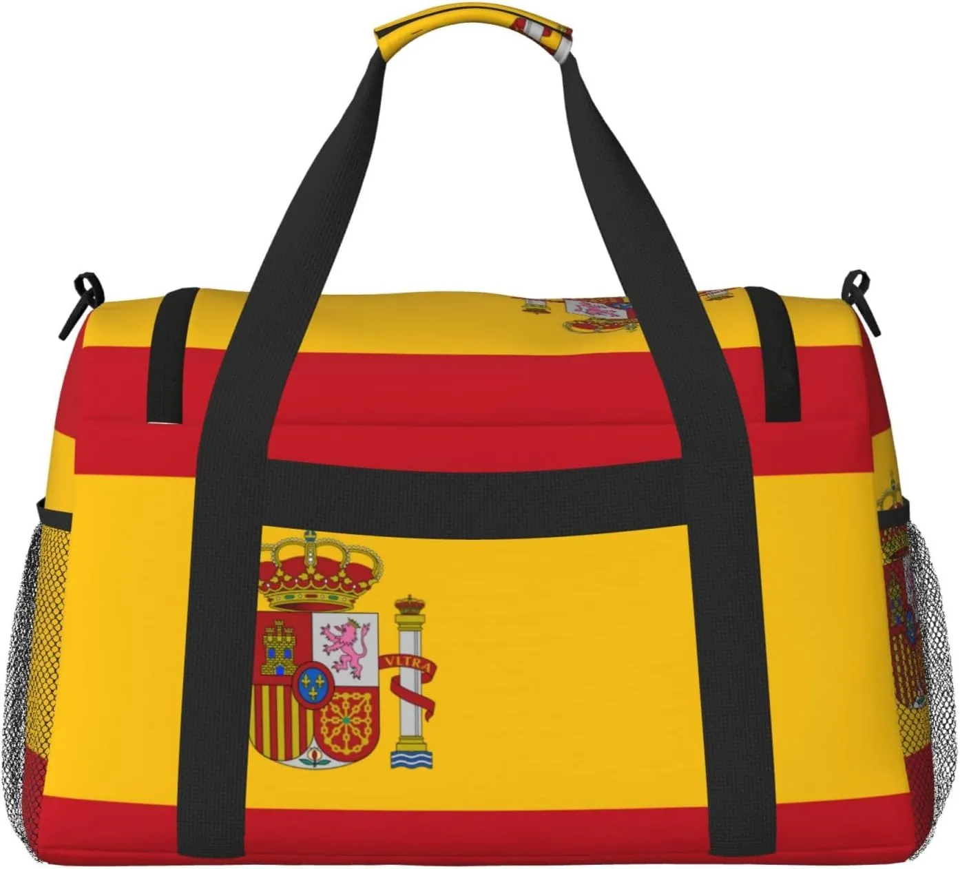 Flag Of Spain Travel Duffel Bag Large Foldable Waterproof Overnight Bag For Beach Swim Bags Pool Sports Gym