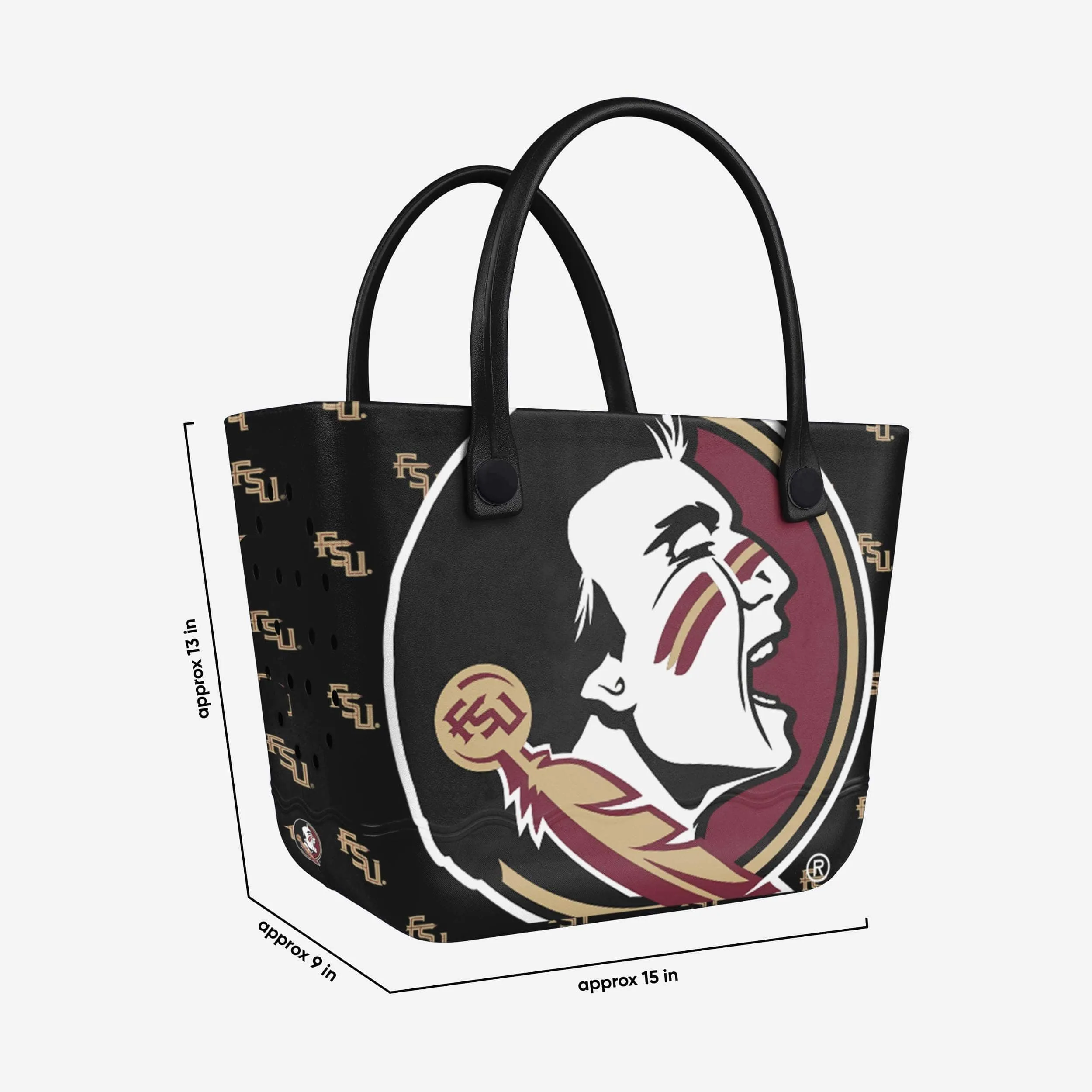 Florida State Seminoles Big Logo Mini Print Tailgate Tote Bag