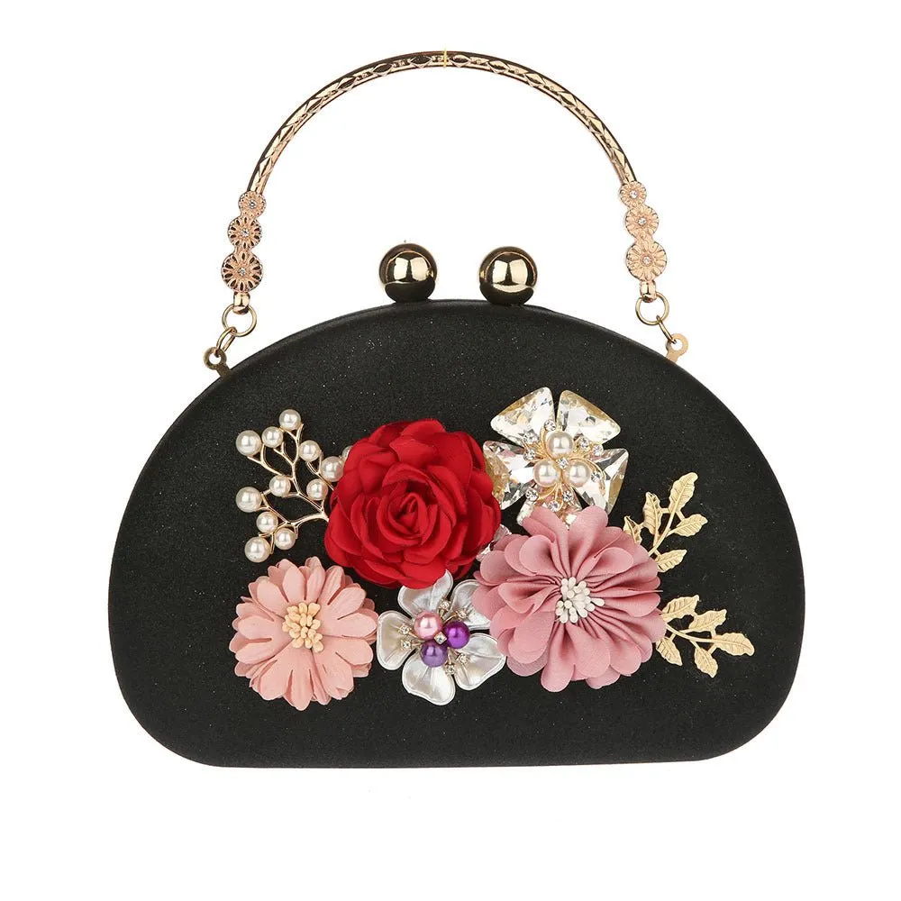 Flower Clutch Bag Lady's Hand Bag Party Wedding Purse