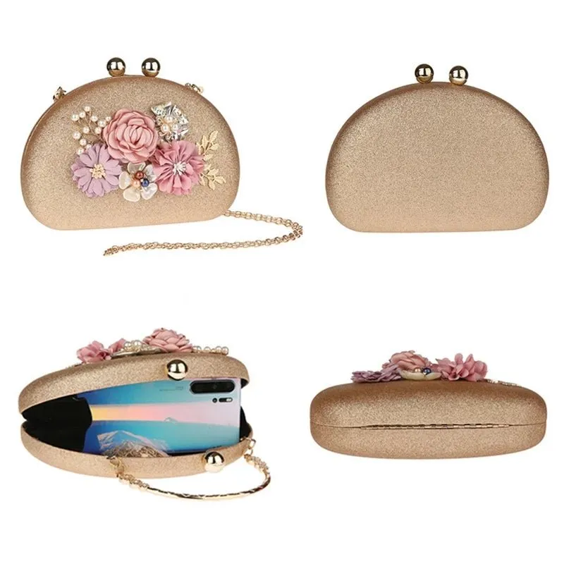 Flower Clutch Bag Lady's Hand Bag Party Wedding Purse