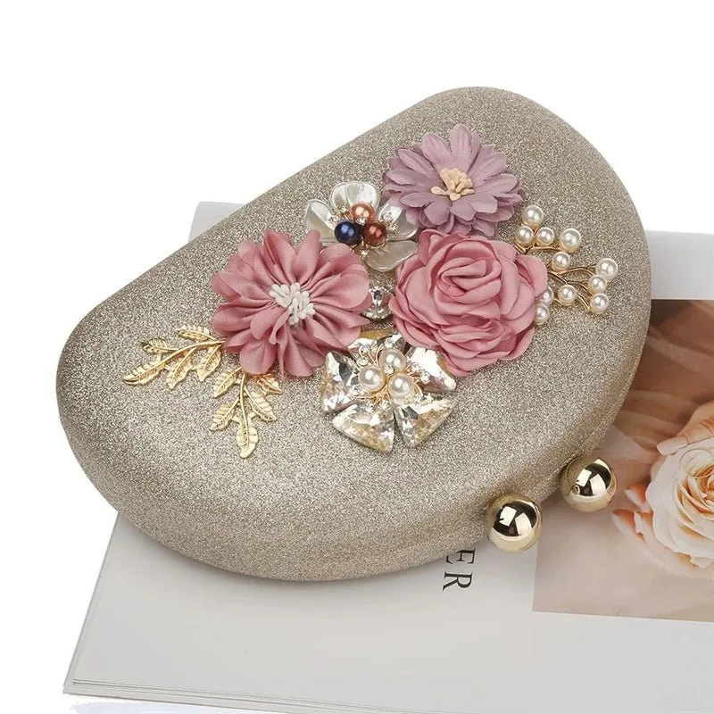 Flower Clutch Bag Lady's Hand Bag Party Wedding Purse