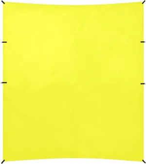 Fluorescent Yellow Foldable Beach Canopy UPF50  Protection Waterproof Large Sun Shade with Sand Shovel, Sandbags for Backyard and Camping