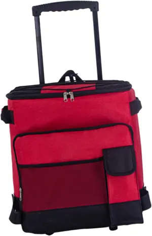 Foldable Cooler Bag, Rolling Cooler, Waterproof with Pocket, Portable Rolling Cart Cooler Bag, for BBQ, Homework