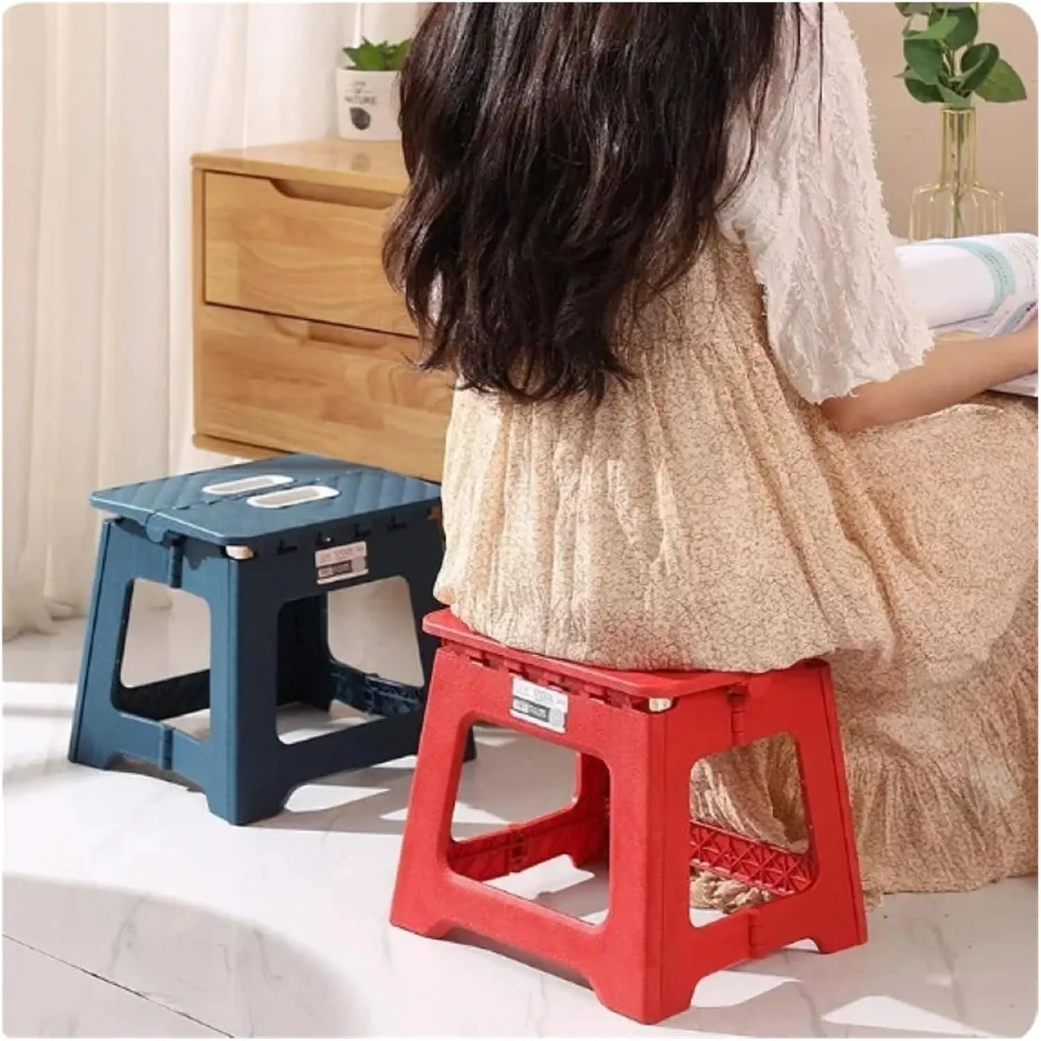 Foldable Folding Stool, Ultralight Portable Fishing Chair, Outdoor Folding Camping Stool Fit for Beach, Hiking, Travel Folding Chair(Green)