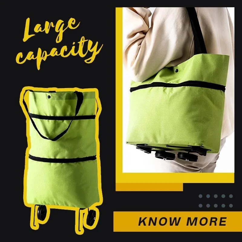 Foldable Shopping Cart with Wheels – Multifunctional High-Capacity Bag