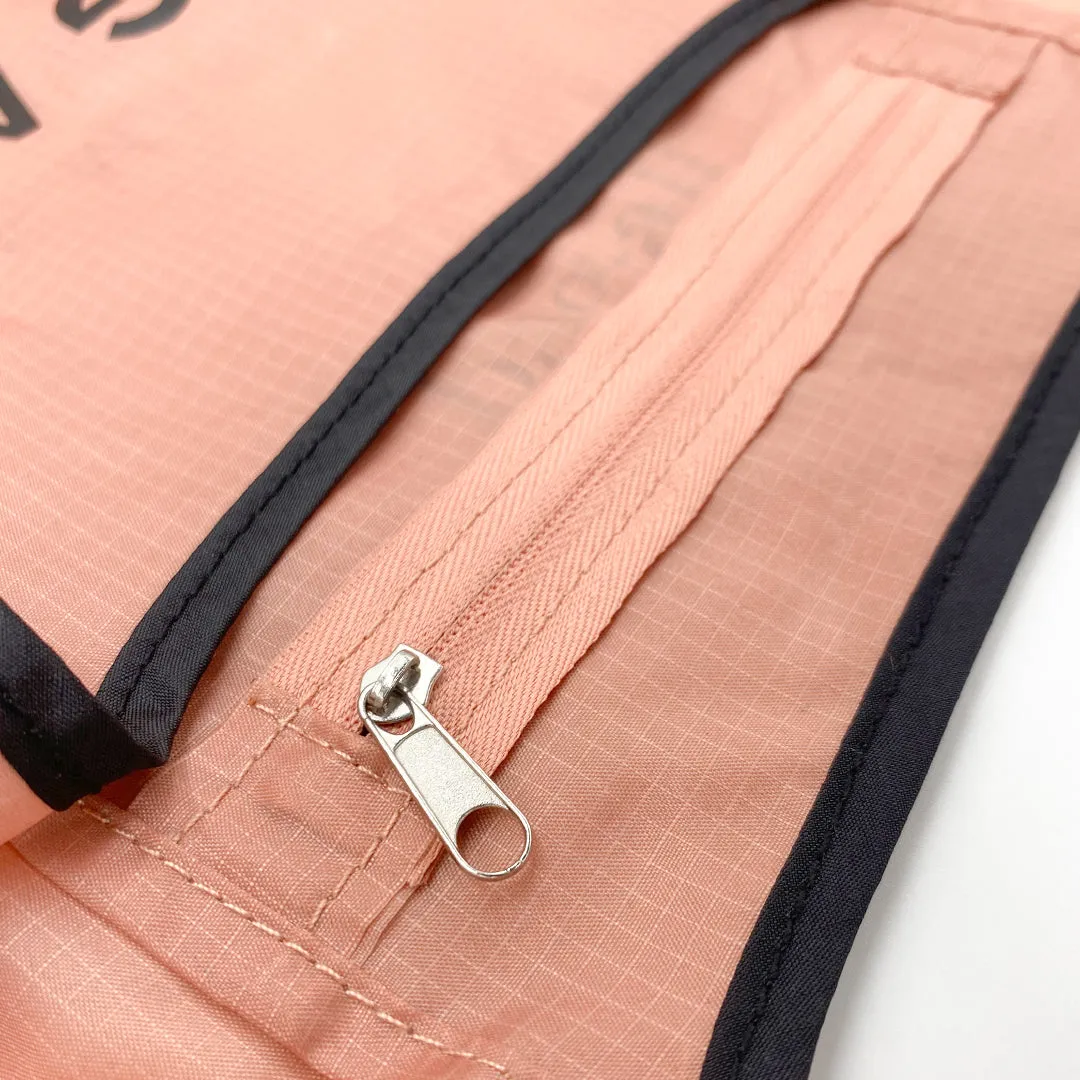 Foldable Shopping Tote – Recycled Nylon – Pink & Black