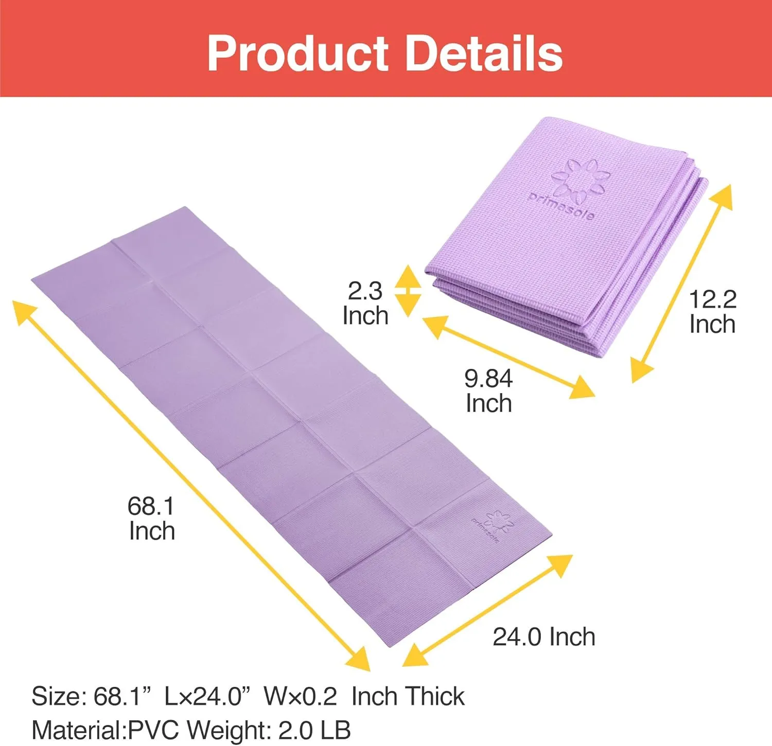 Folding Yoga Travel Pilates Mat Foldable Easy to Carry to Class Beach Park Tear-resistant Travel Picnics 4mm Thick 9 Colors