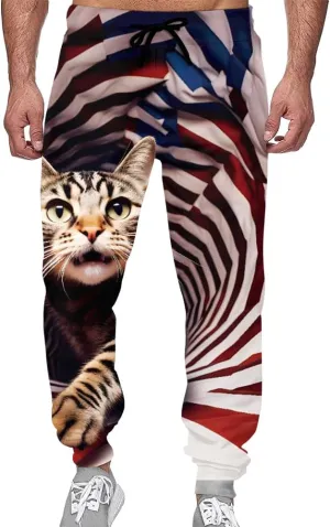 Forchrinse White Music Note Mens Cargo Pants Lightweight Athletic Hiking Sweatpants Outdoor Recreation Lounge Pants,S-5XL