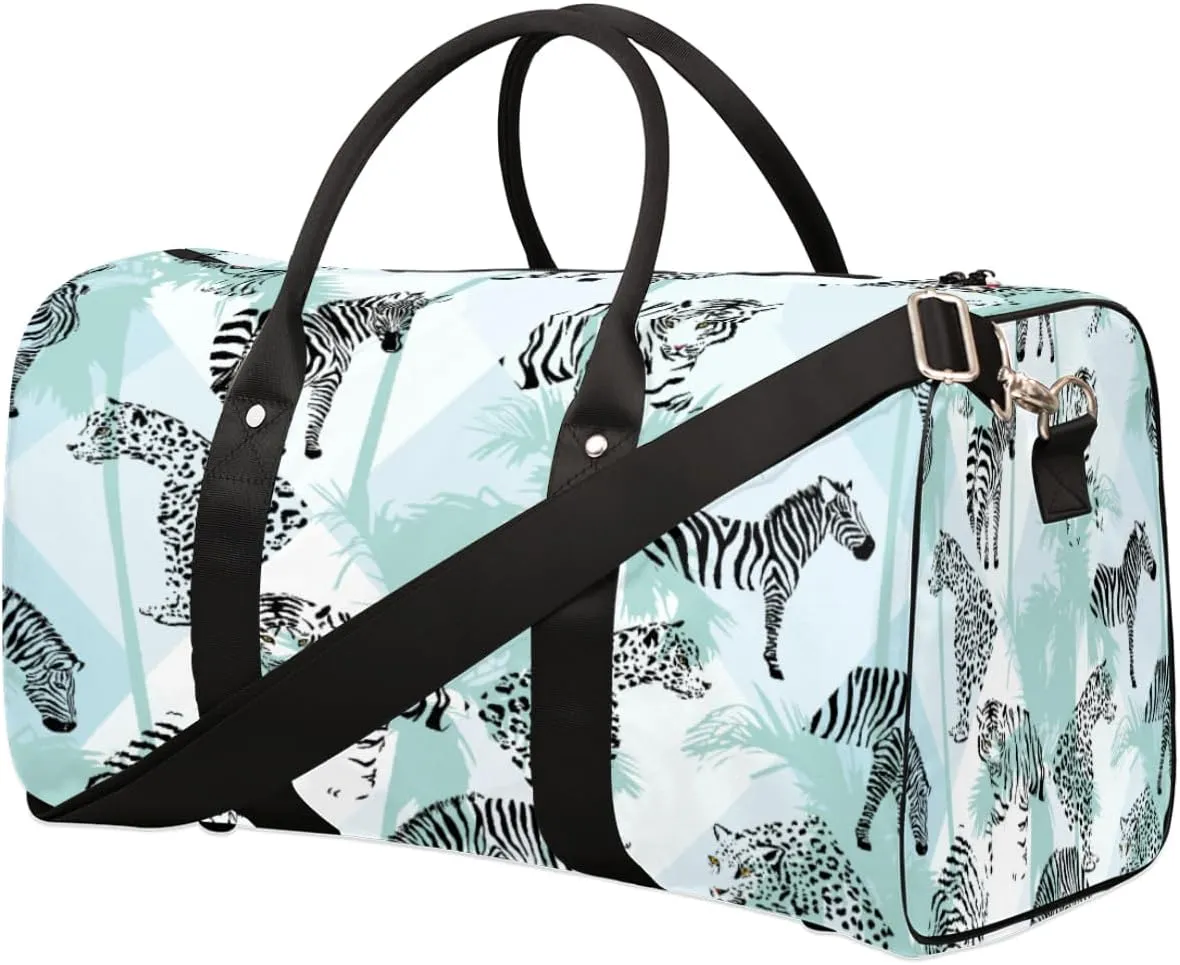Forest Kingdom Travel Duffel Bag, Foldable Sport Gym Tote Bag, Waterproof Weekender Overnight Bag with Shoulder Strap, Carry On Luggage Handbag for Men and Women