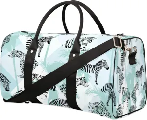 Forest Kingdom Travel Duffel Bag, Foldable Sport Gym Tote Bag, Waterproof Weekender Overnight Bag with Shoulder Strap, Carry On Luggage Handbag for Men and Women
