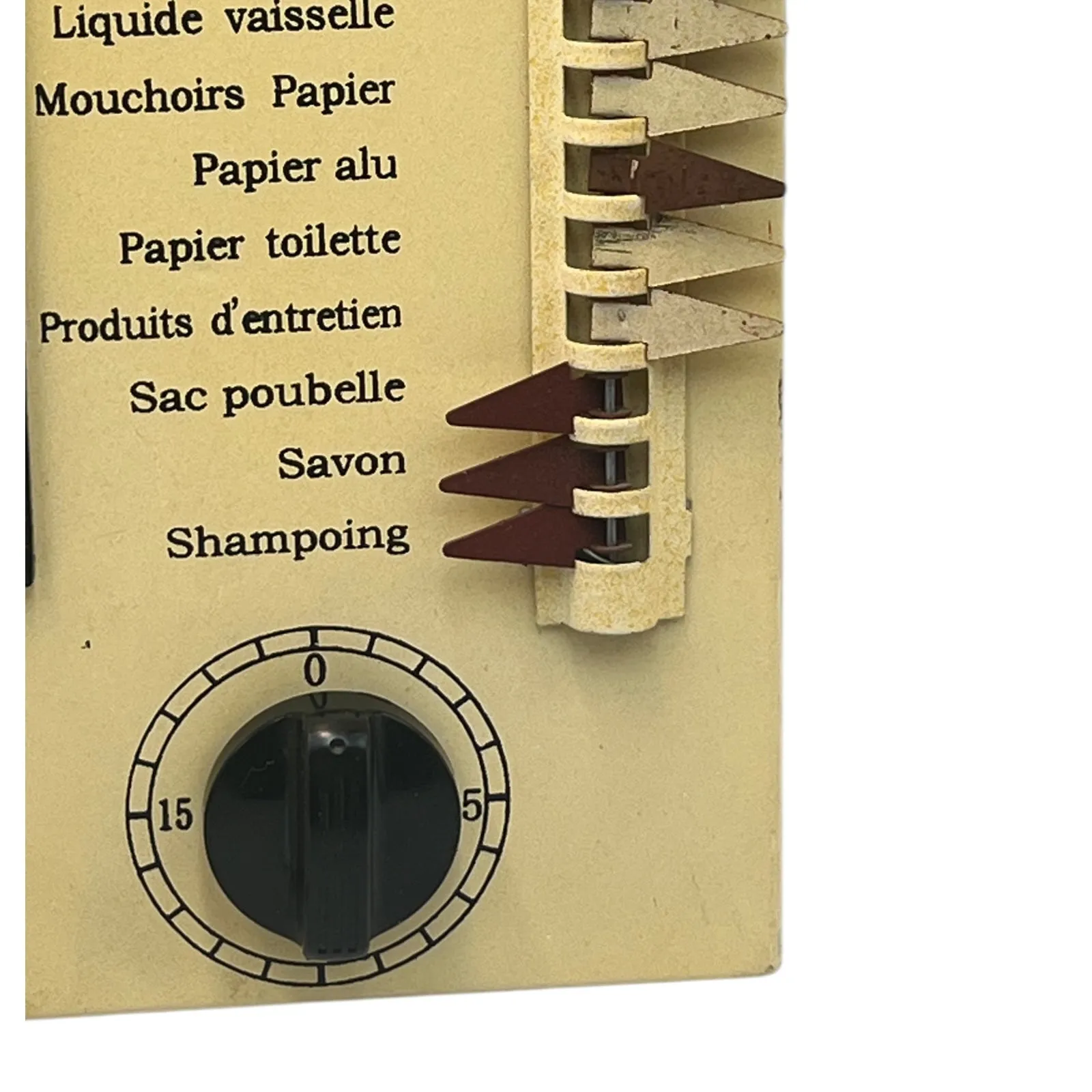 French Shopping List Reminder Board, Kitchen Timer & Clock, Wall Hanging (C88)
