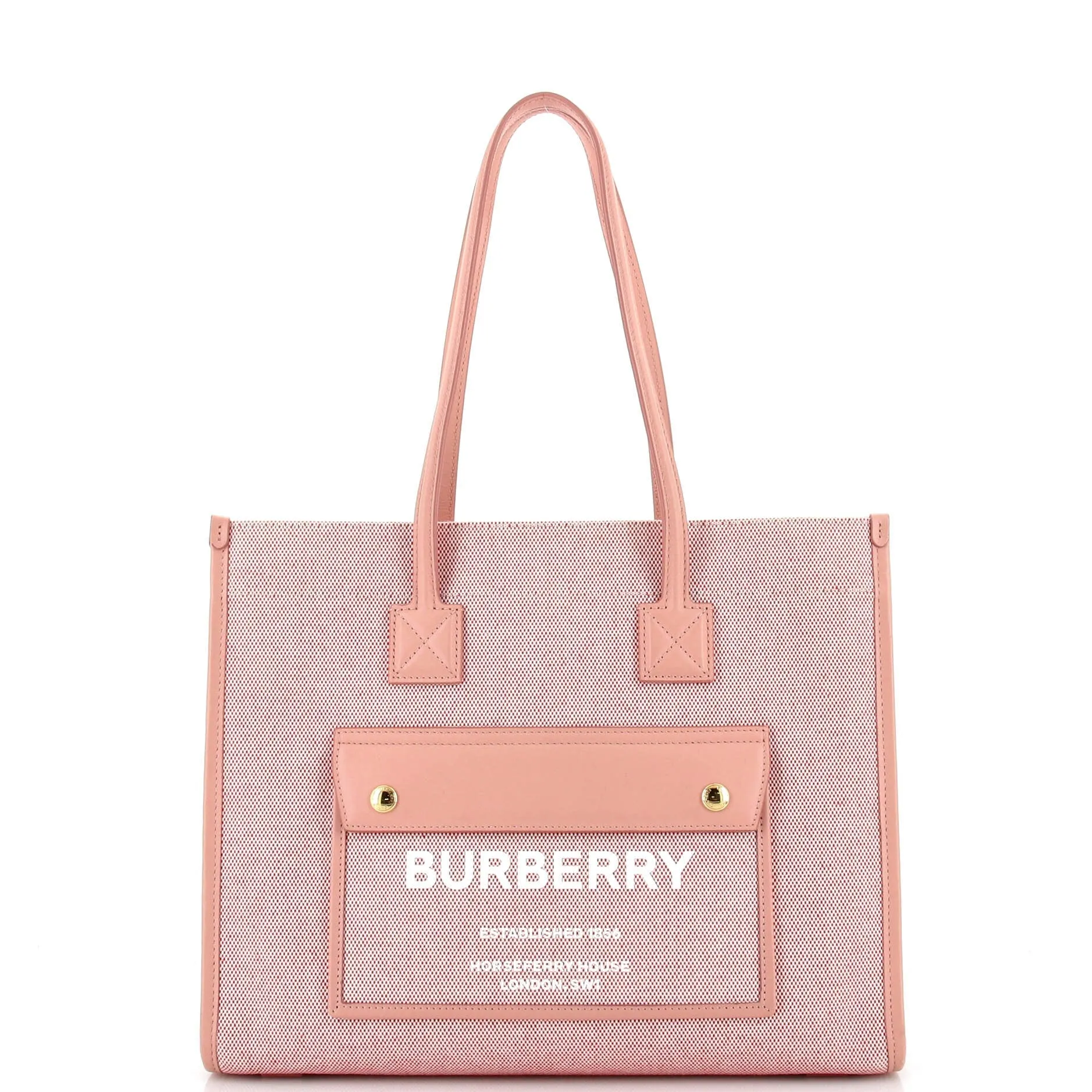 Freya Shopping Tote Canvas with Leather Small