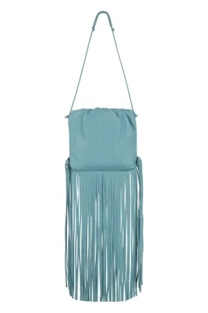 FRINGED LEATHER SHOULDER BAG