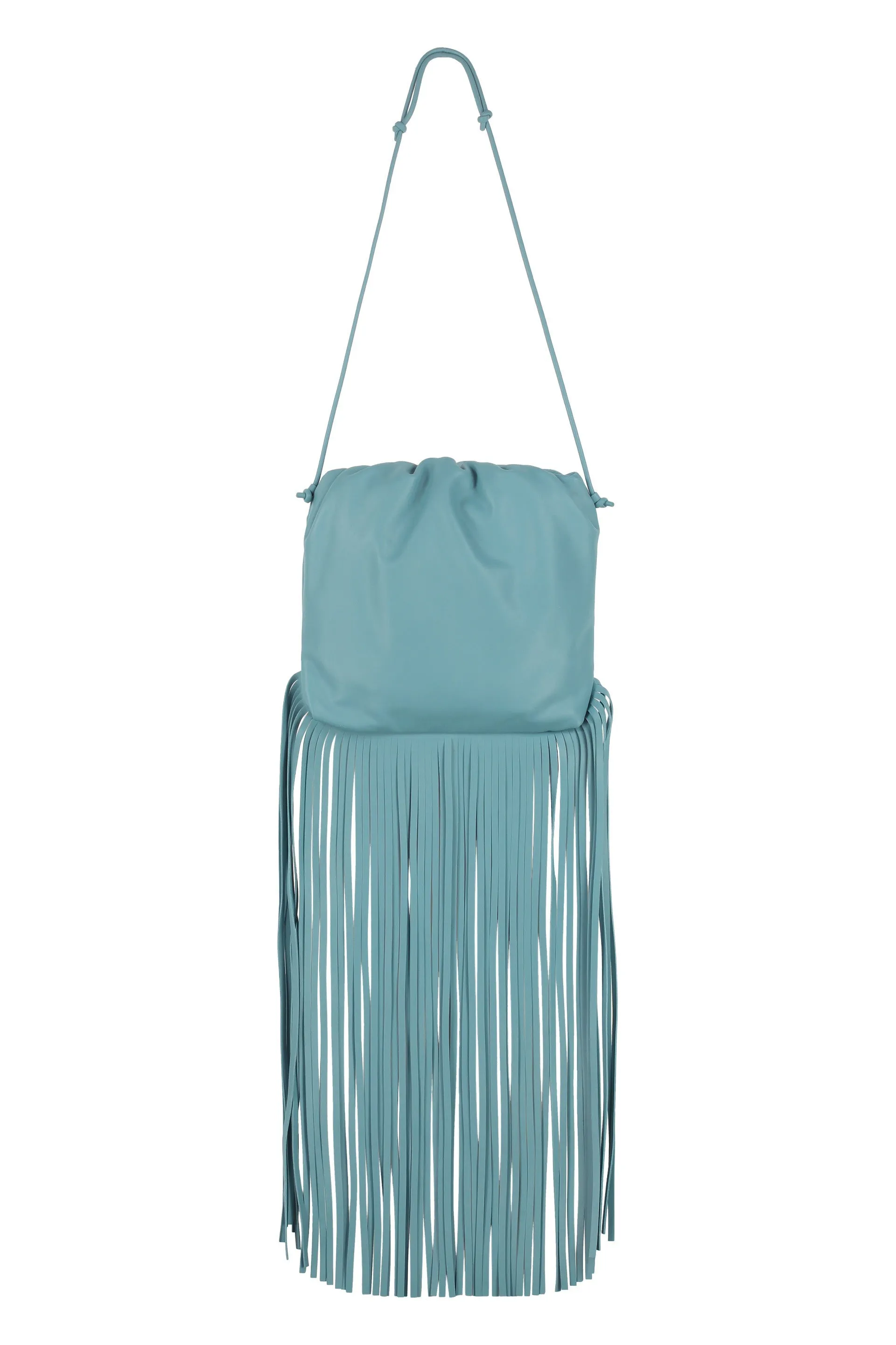 FRINGED LEATHER SHOULDER BAG