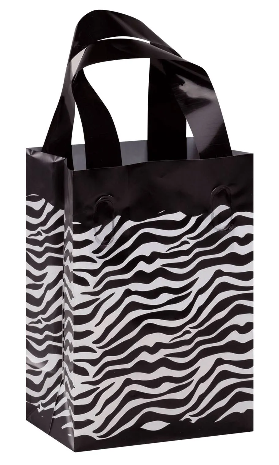 Frosted Retail Shopping Bags: Clear - Handles / Case of 250 / Large