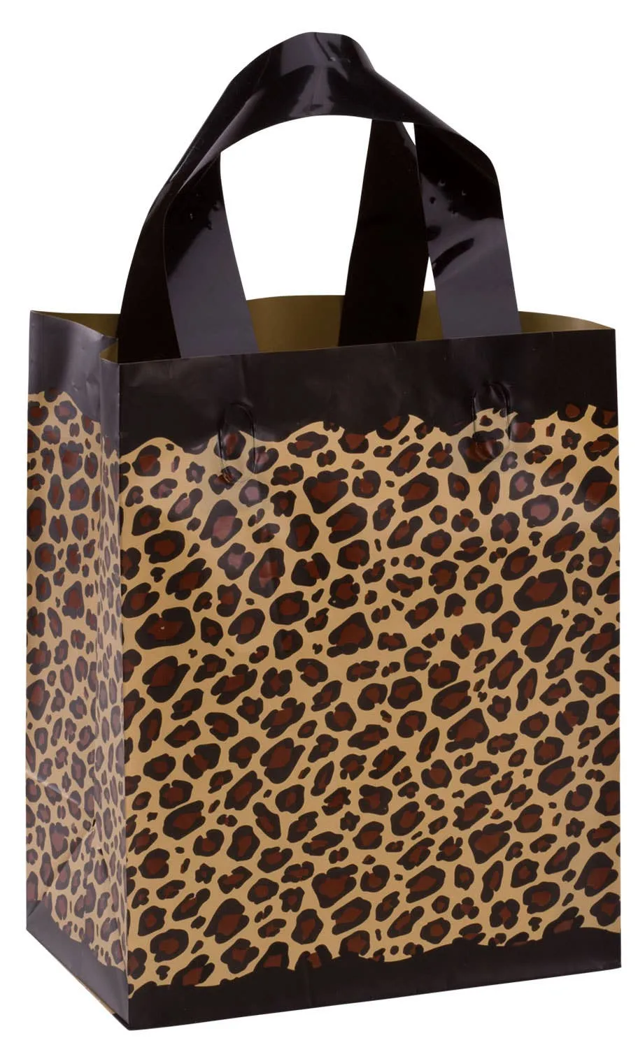 Frosted Retail Shopping Bags: Clear - Handles / Case of 250 / Large