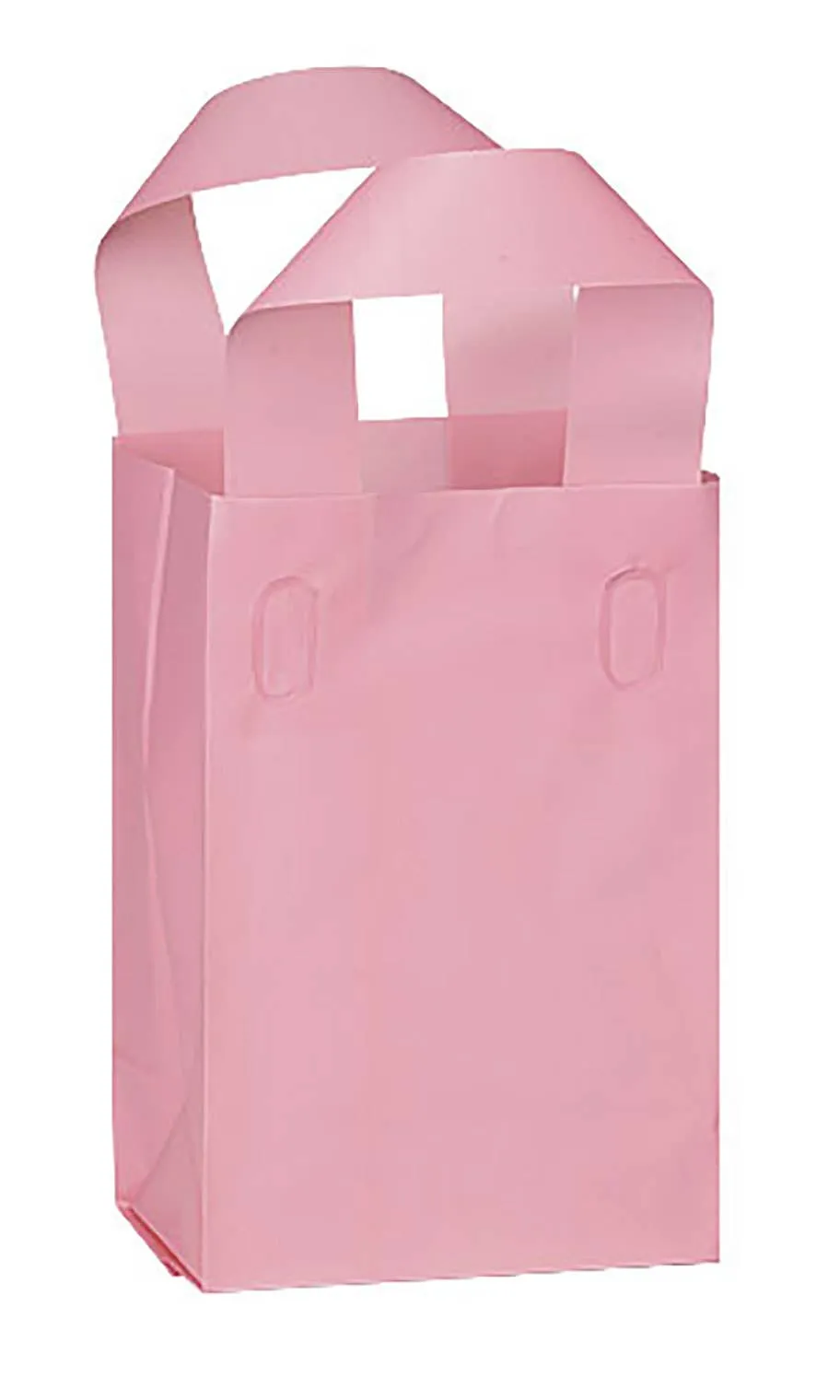 Frosted Retail Shopping Bags: Clear - Handles / Case of 250 / Large