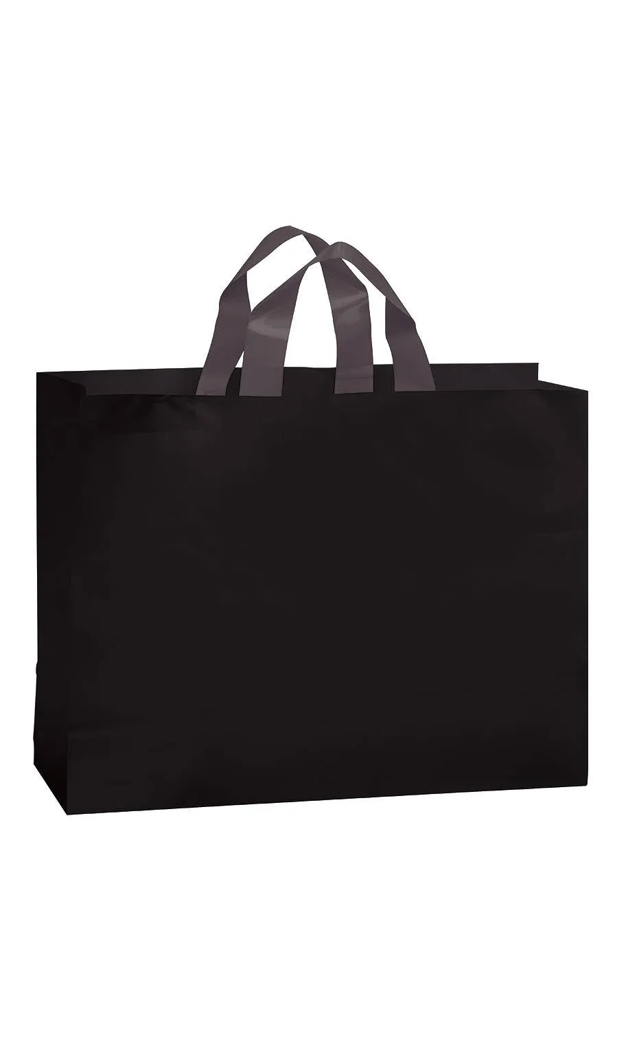 Frosted Retail Shopping Bags: Clear - Handles / Case of 250 / Large