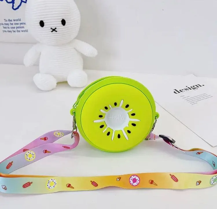 Fruity Shoulder Bag, Kids Clutch Bag, Sling Bag For Girls, Travel Cross Body Bag, Mini Cross Body Bags, Soft Stuffed Shoulder Bags For Girls, Elegant Women Crossbody Bags