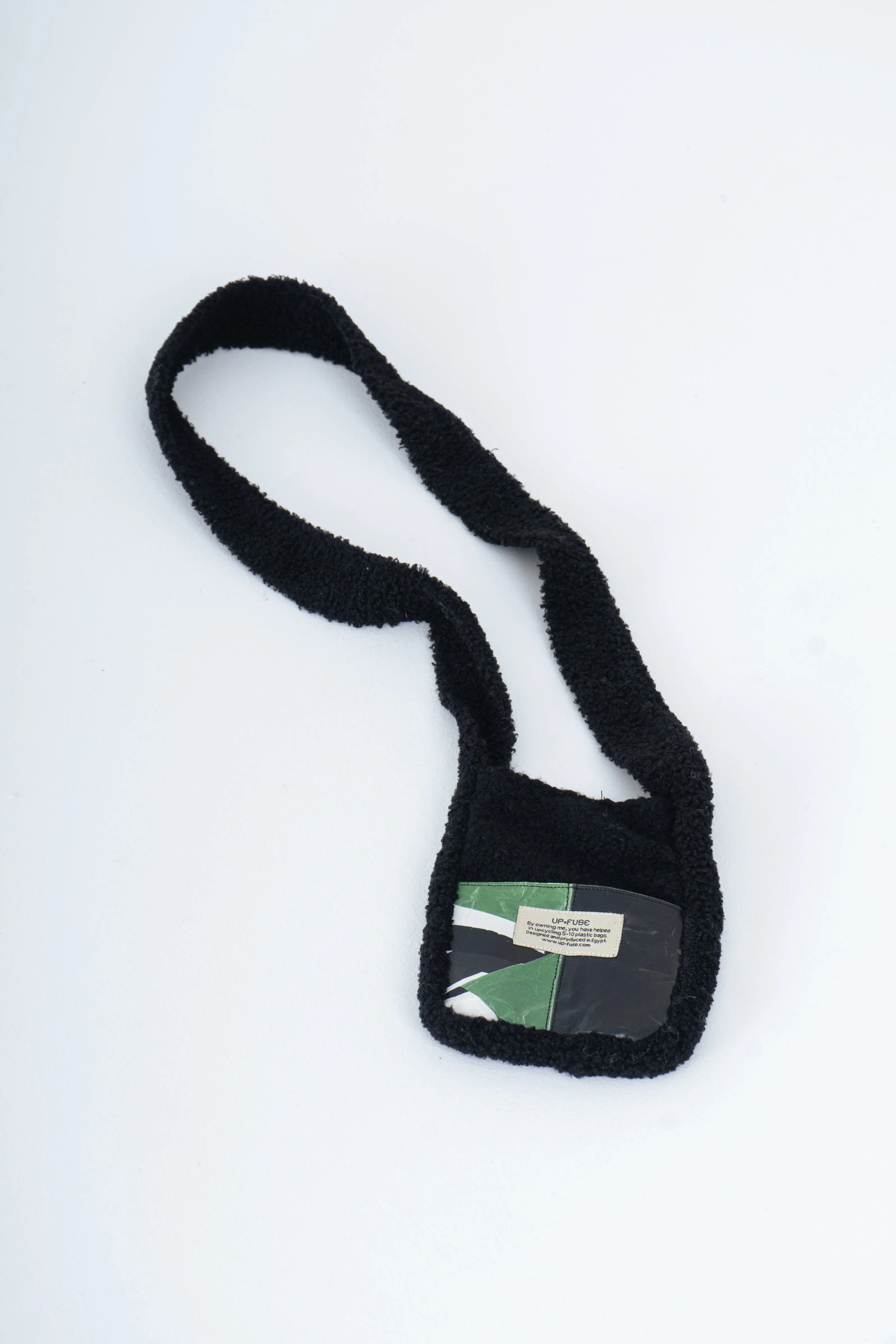 Fur Cross Bag in White Confetti