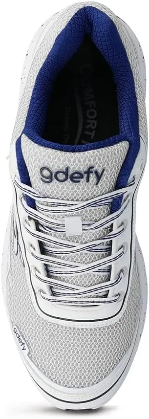 G-DEFY Mighty Walk Men’s Orthopedic Walking Shoe | VersoShock Technology for Pain Associated with Running | Prolonged Standing | Arch Support | Diabetic Shoes | Wide Shoes | Free Custom Orthotic