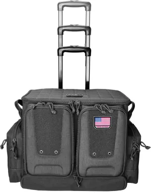 G. OUTDOORS PRODUCTS Tactical Rolling Range Bag | 10 Handguns Capacity | Durable Secure Pistols, Magazines & Shooting Accessories Storage