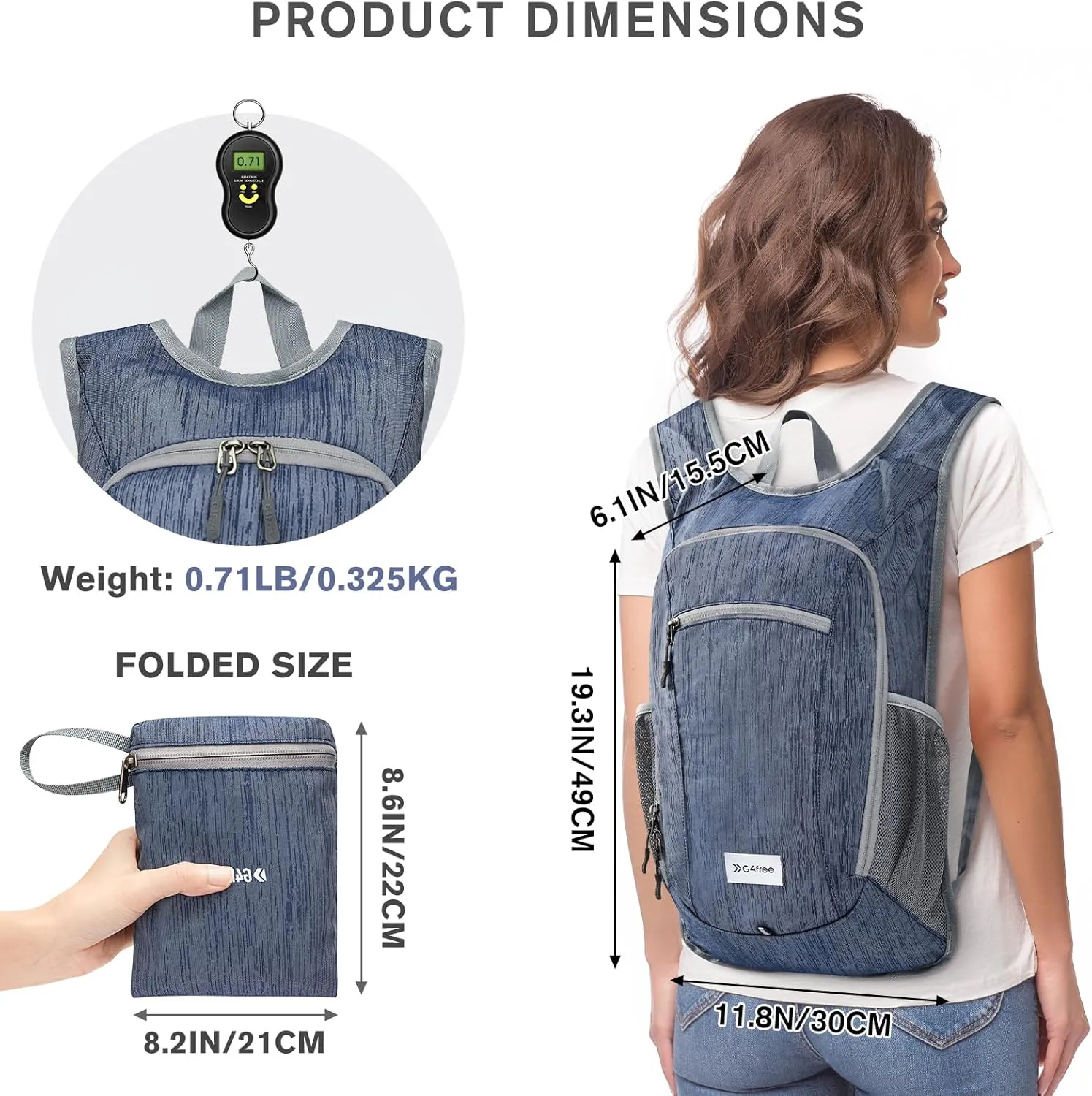 G4Free 10L/15L Hiking Backpack Lightweight Packable Hiking Daypack Small Travel Outdoor Foldable Shoulder Bag