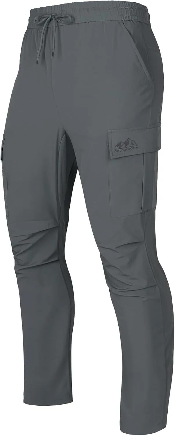 GEMYSE Men's Track Pants Lightweight Quick Dry Travel Fishing Joggers Running Workout Active Athletic Hiking Pants