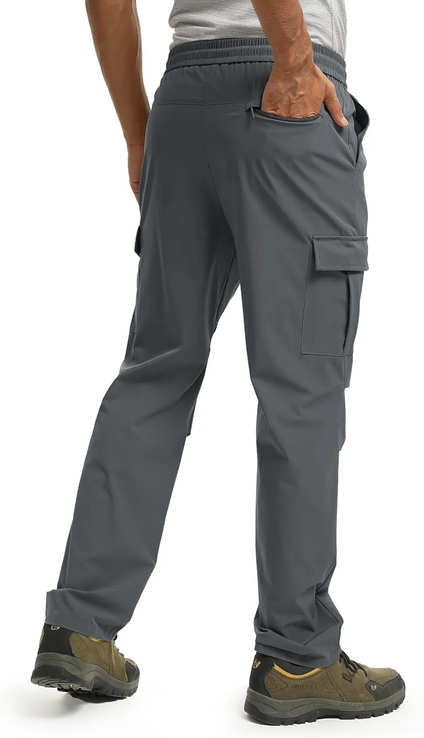 GEMYSE Men's Track Pants Lightweight Quick Dry Travel Fishing Joggers Running Workout Active Athletic Hiking Pants