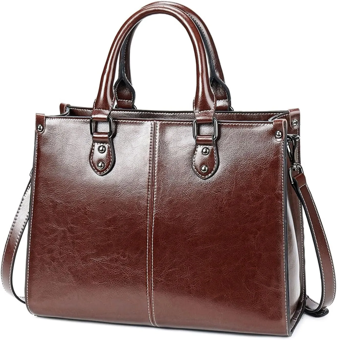 Genuine Leather Handbag for Women, Handmade Shopping Shoulder Bags for Women, Lightweight Hobo Bag