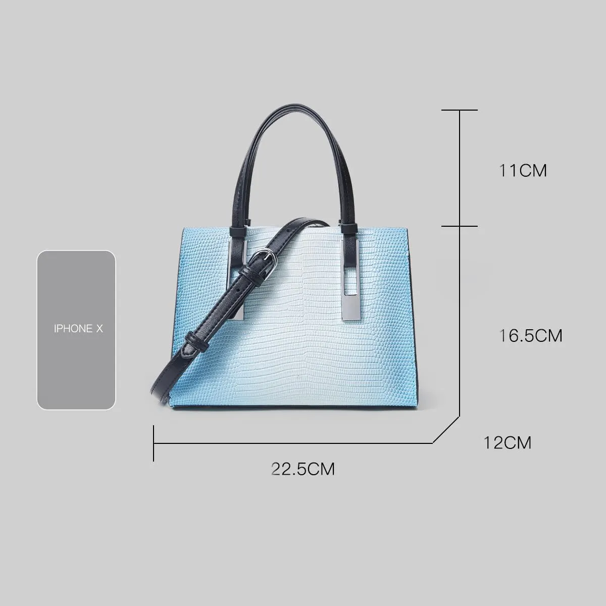 Genuine Leather Tote Bag for Women: Large Satchel Purse with Crocodile Print - Luxury Crossbody Bag for Women Travel & Work
