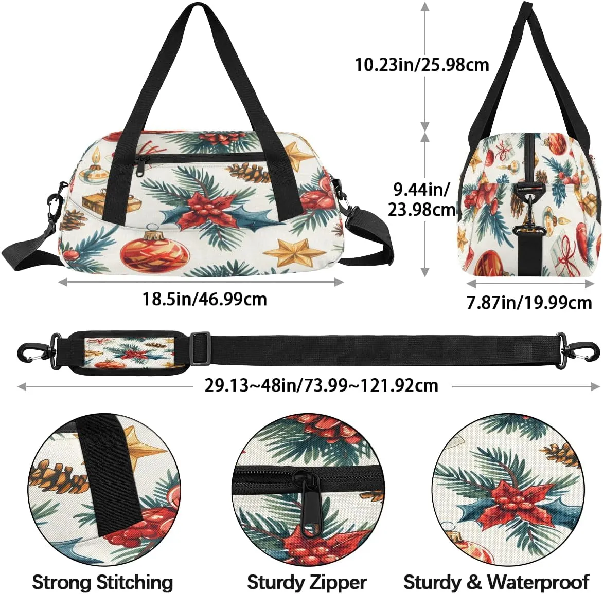 Gift Print Kids Duffle Bag Boys Girls Small Sport Dance Gym Bag for Overnight Travel Weekender Carry On