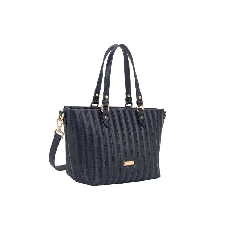 Gionni Womens Black Quilted V Shape Bag Harbor - 11G2773