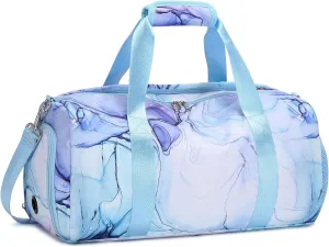 Girls Dance Duffle Gym Sports Ballet Bag with Shoe Compartments, Girls Overnight Weekender Carry On Travel