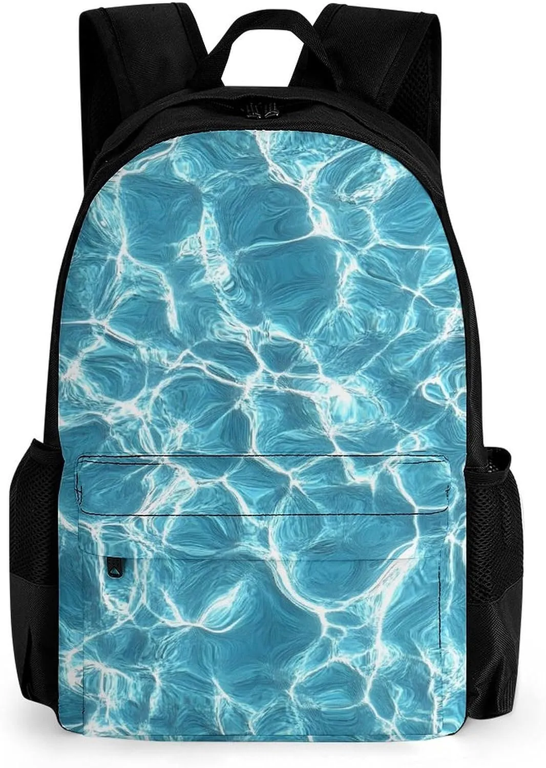 Glass Sea Water Fashion Backpack Light Weight Daily Travel Hiking Laptop Shoulder Bag
