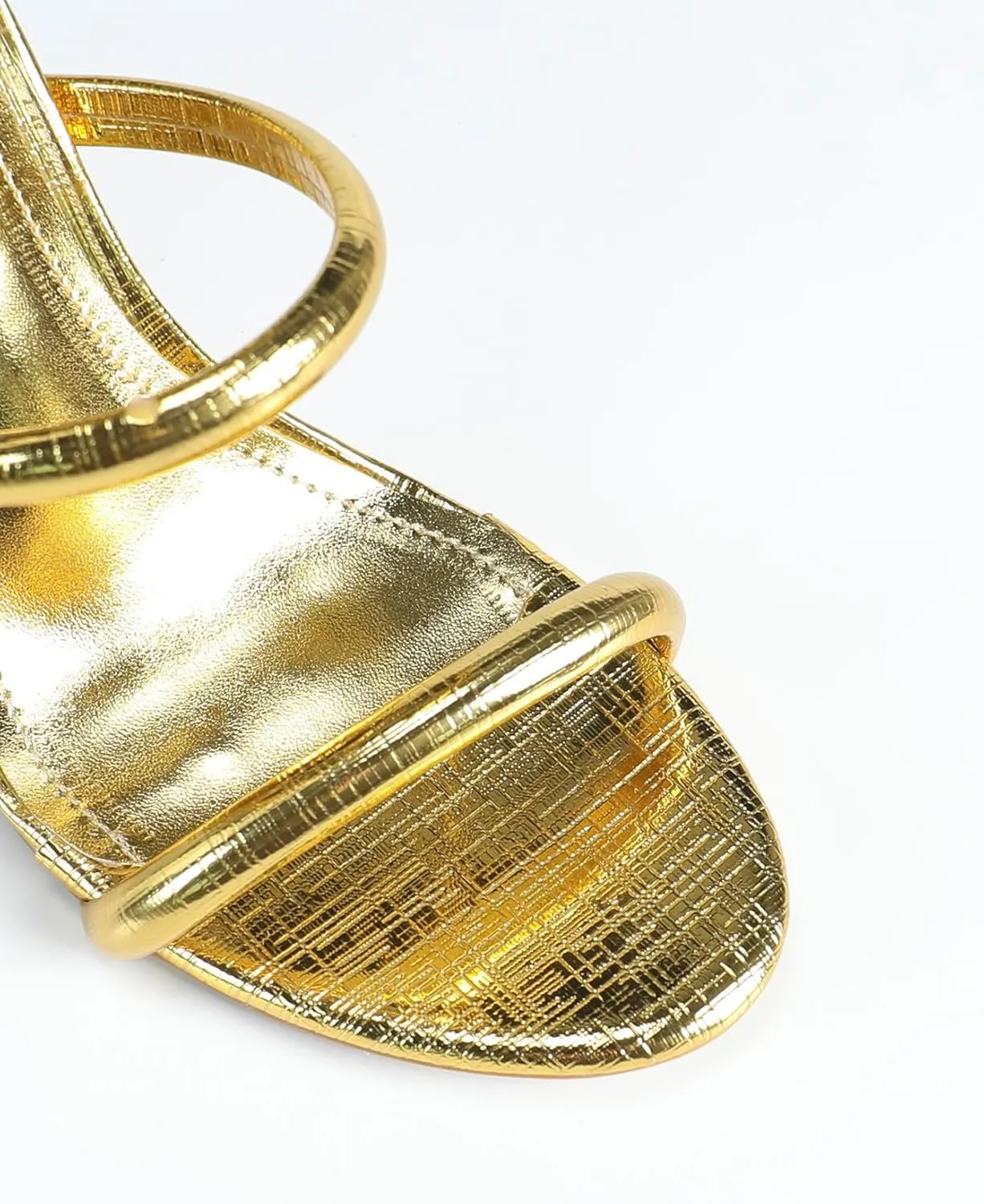 Gold High Heel Sandals for Women, Women's Metallic Flower-Adorned Heels with Adjustable Straps, Elegant Dressy Shoes for Weddings, Parties & Evening Events (US 6-10.5)