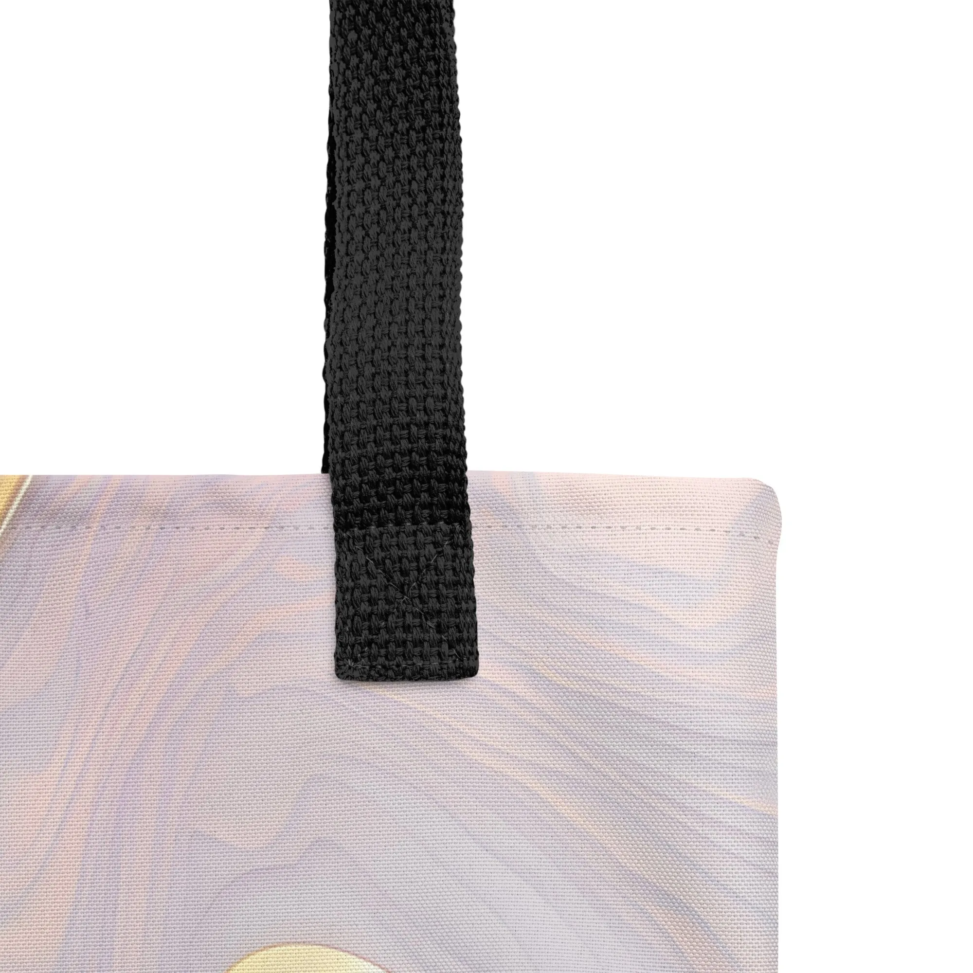 Golden Lavender Swirl All Over Print Tote Bag
