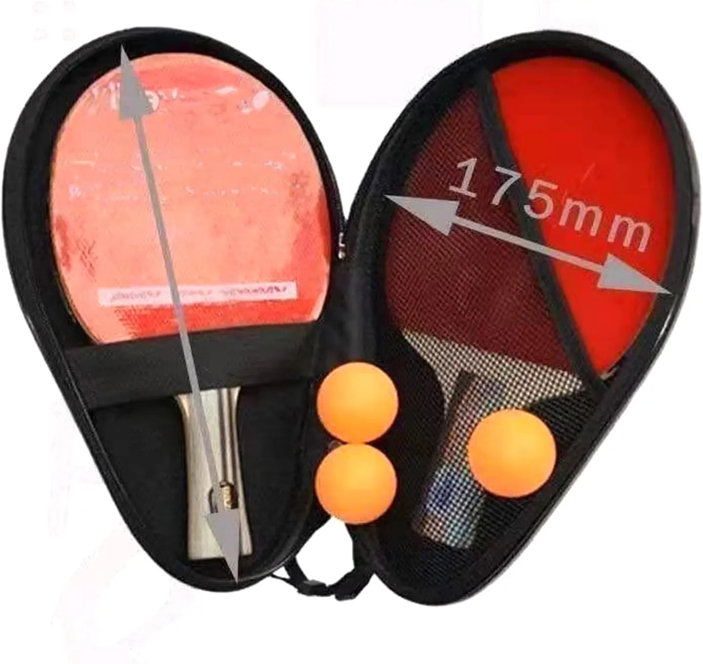 Gourd Shape Pingpong Paddle Bag Zippers Handbag Hard Shell Table Tennis Rackets Bag Tennis Table Accessory Organizers