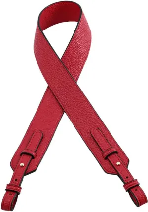 Grain Leather Purse Strap Adjustable Crossbody Replacement Straps for Handbags Monk Head Screws Detachable Gold Clasps Short Red